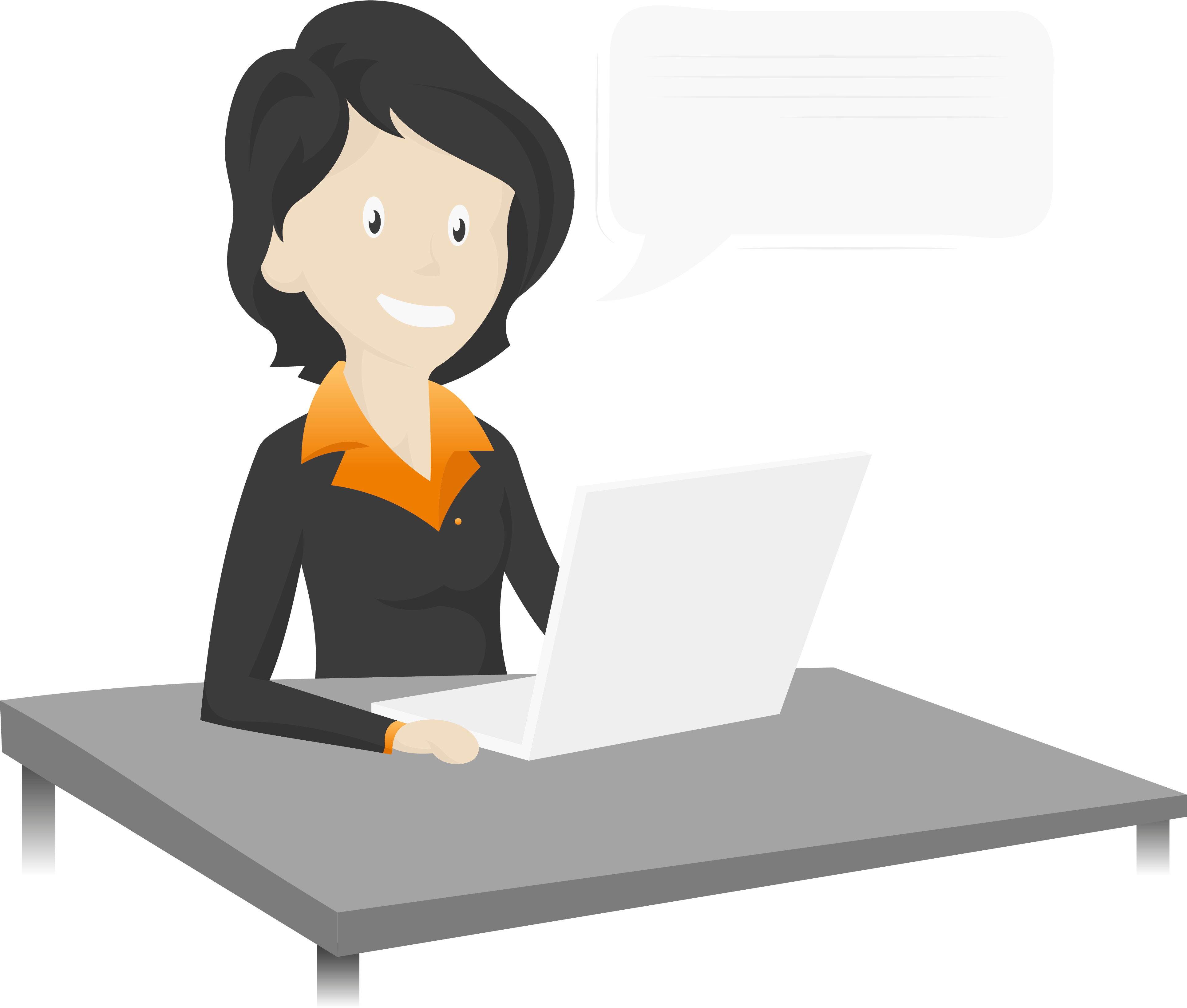 Illustration Bürokraft